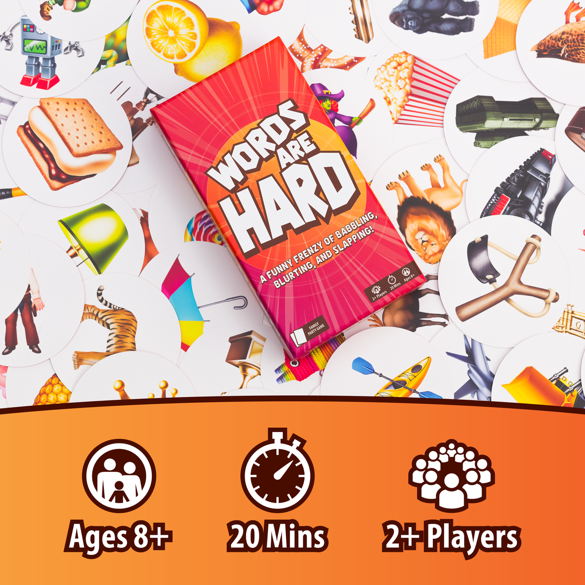 Words Are Hard – Fast-Paced Family Word & Slapping Card Game