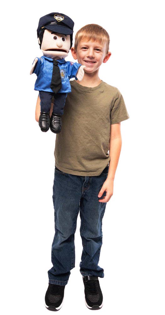 Silly Puppets Policeman, Peach (14")