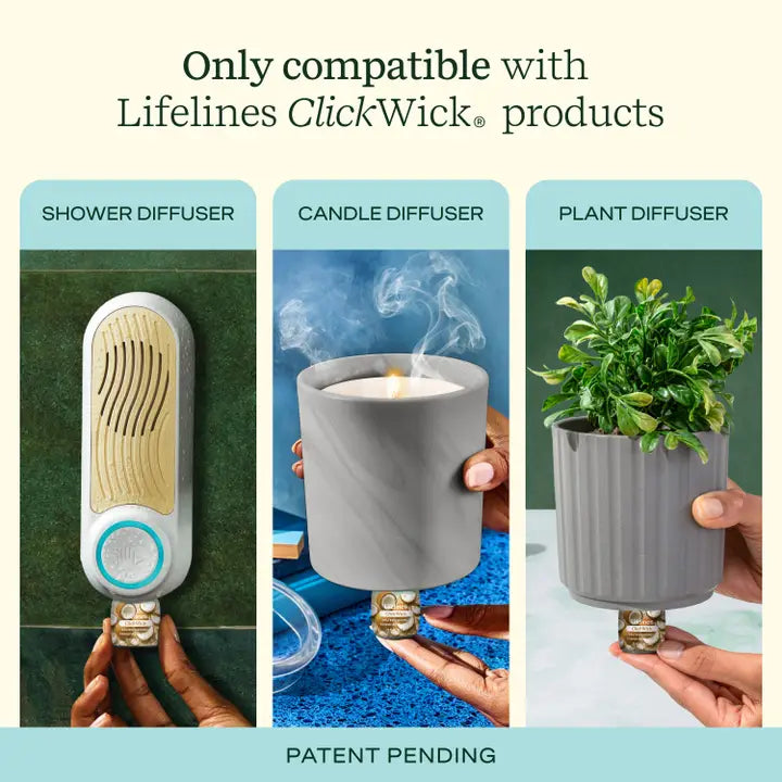 Lifelines® ClickWick™ Salted Coconut Refill - For Candle/Plant/Shower Diffusers