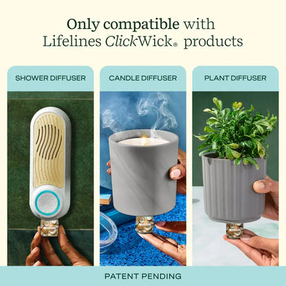 Lifelines® ClickWick™ Salted Coconut Refill - For Candle/Plant/Shower Diffusers