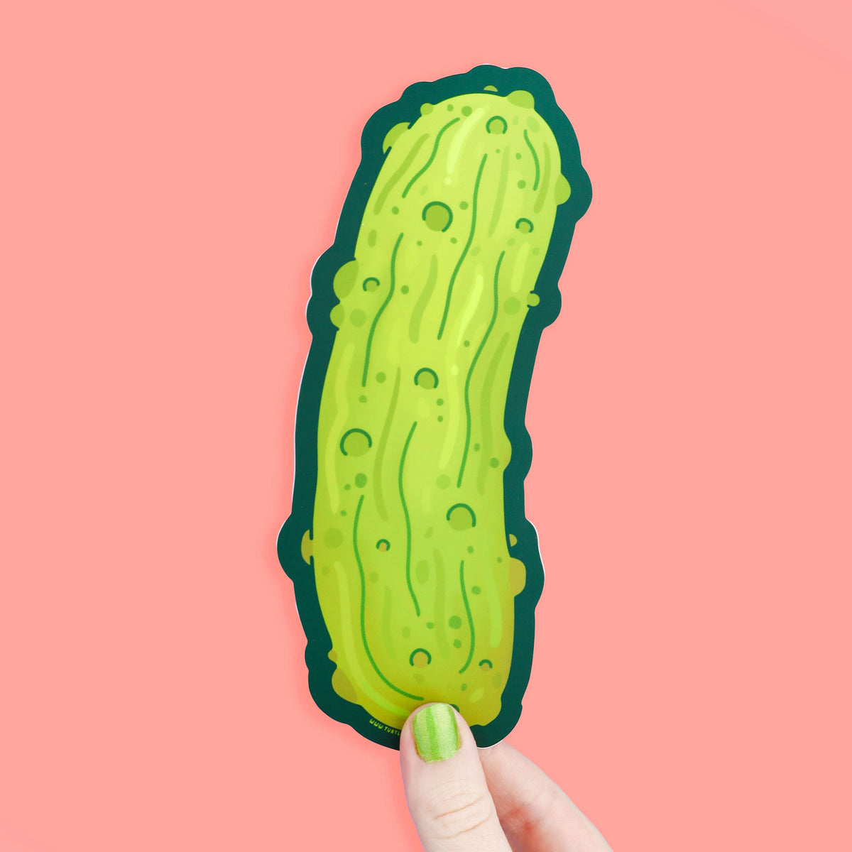 Juicy Dill Pickle Long Vinyl Sticker