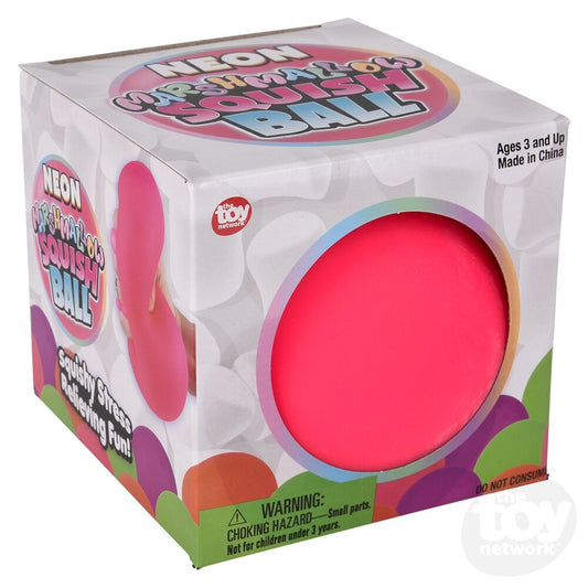 4" Neon Marshmallow Squish Ball - Assorted Colors