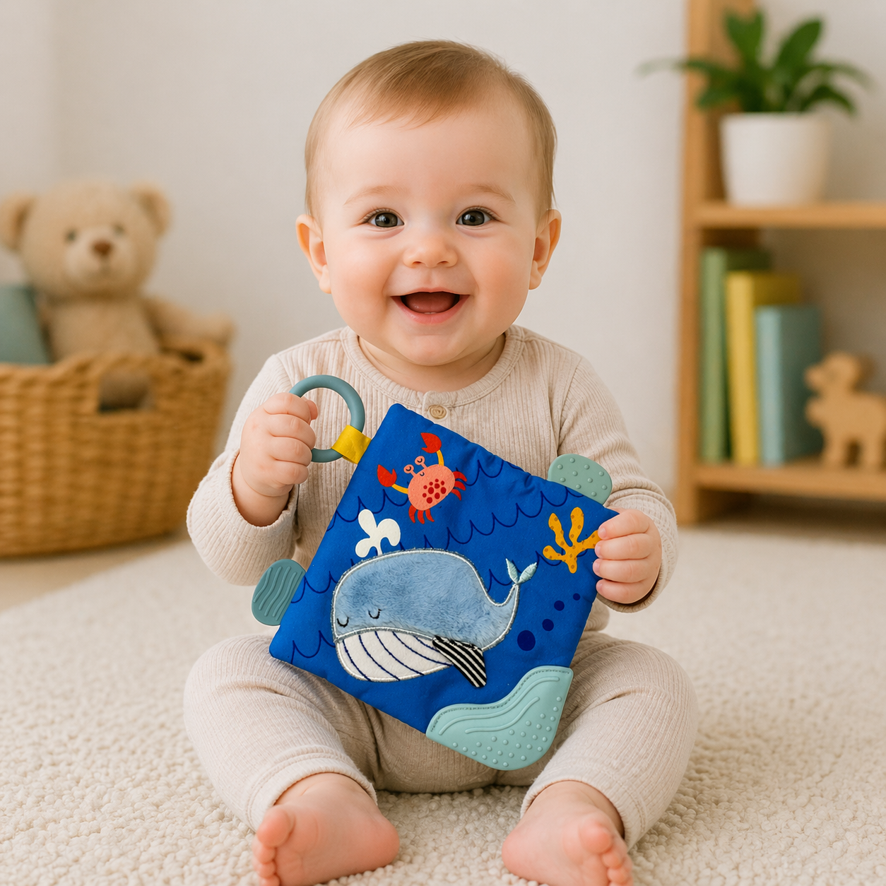 Crinkle Sensory Baby Blankie - Ocean