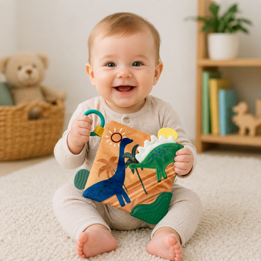 Crinkle Sensory Baby Blankie - Dinosaur