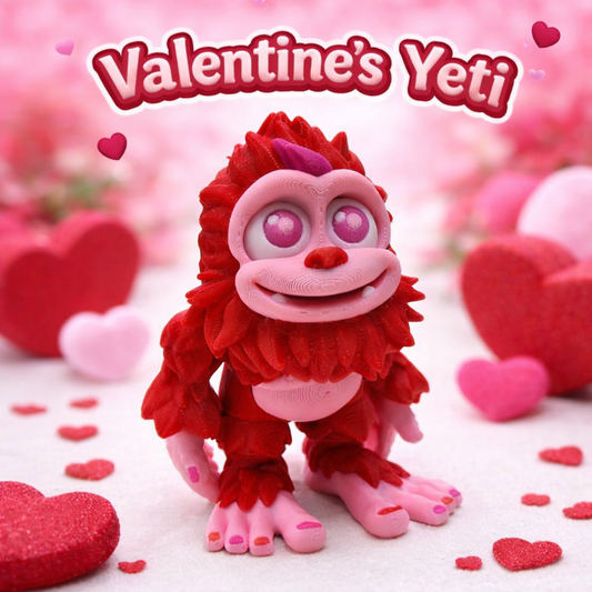 Little Yeti Valentine - 3D Printed