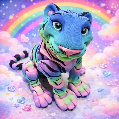 Rainbow Tiger - 3D Printed