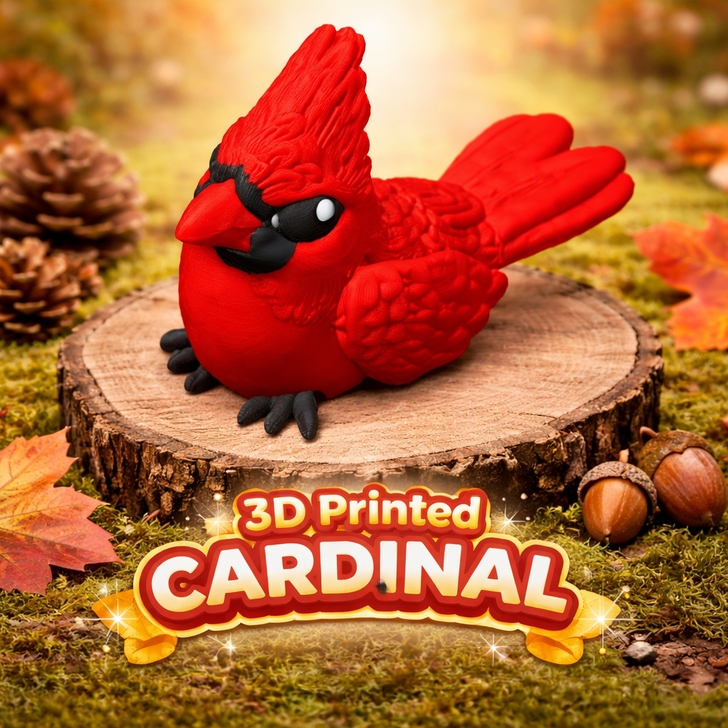 Cardinal Bird - 3D Printed