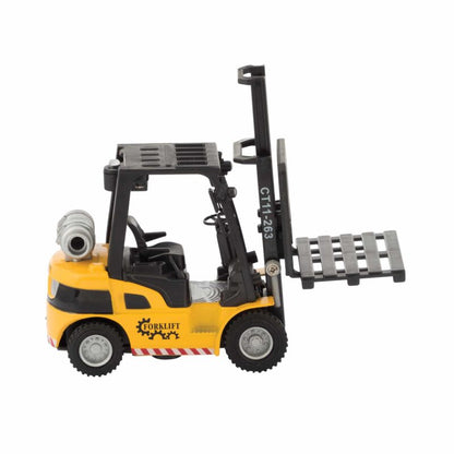 Diecast Forklift – 5.5" Pull-Back Toy with Lights & Sounds