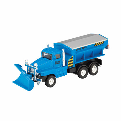Diecast Snow Truck – 6.25" Pull-Back Snow Plow Toy