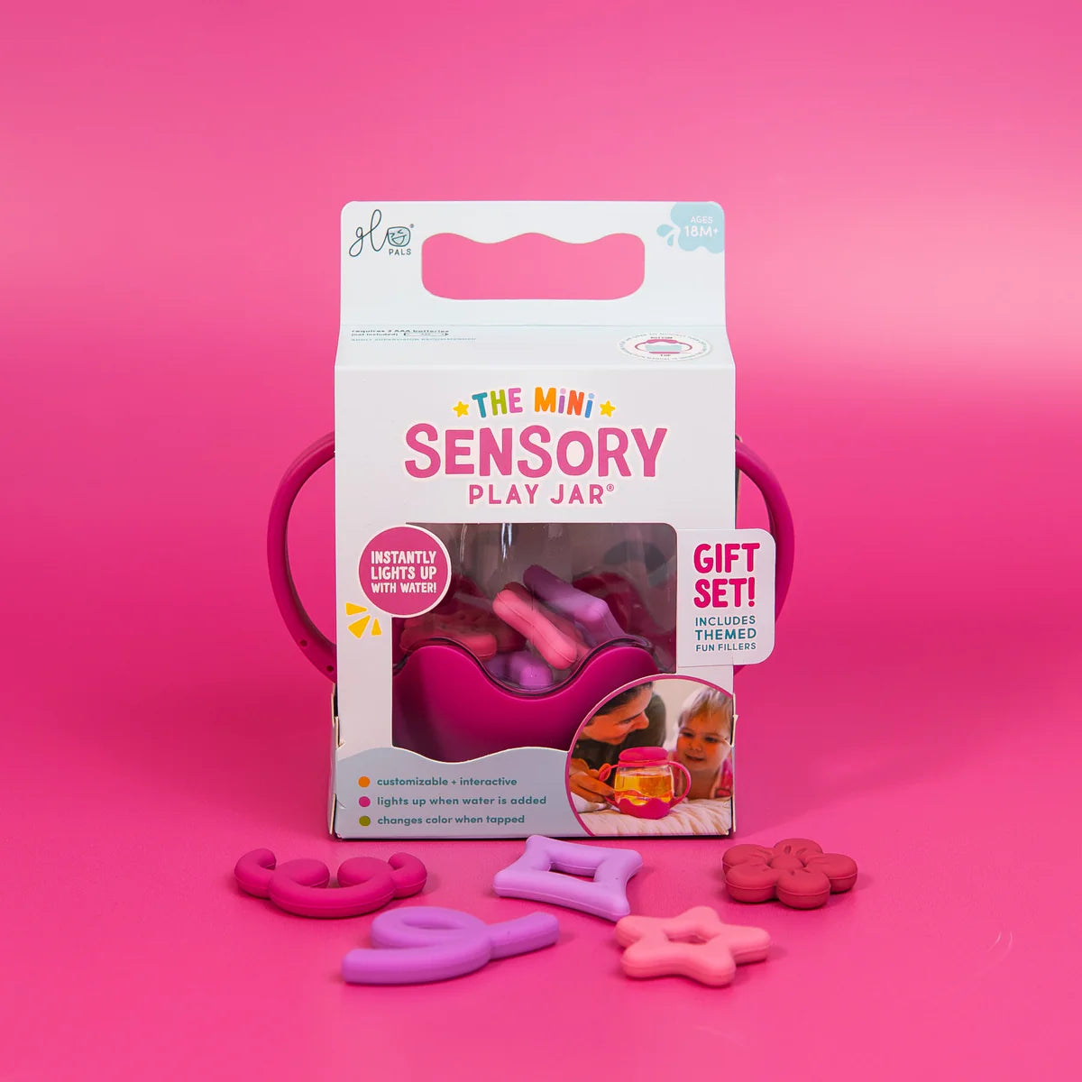 Glo Pals® Mini Sensory Play Jar Gift Set - Pink/Gumdrop