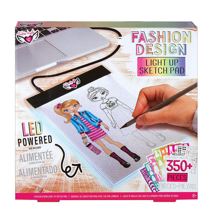 Light Up Sketch Pad Fashion Drawing Set
