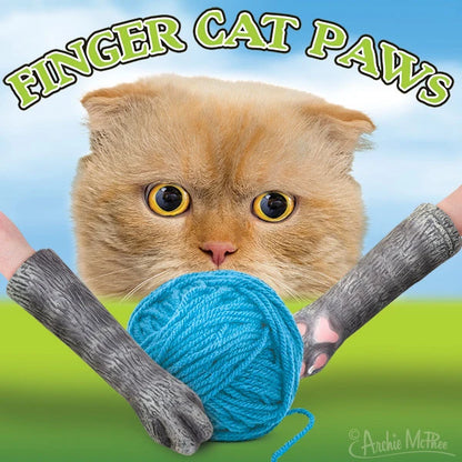 Archie McPhee Finger Cat Paws – Funny Cat Paw Finger Puppet