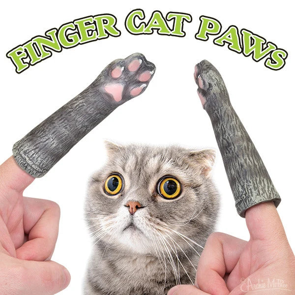 Archie McPhee Finger Cat Paws – Funny Cat Paw Finger Puppet