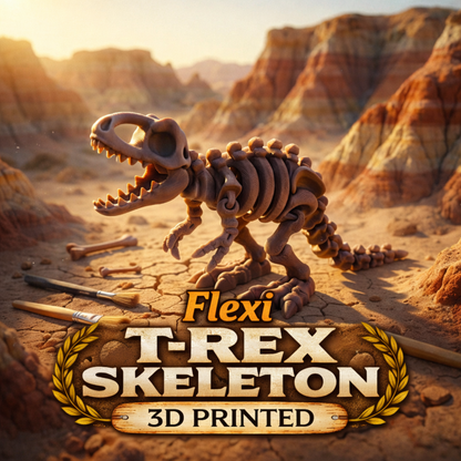 Flexi T-Rex Skeleton - 3D Printed