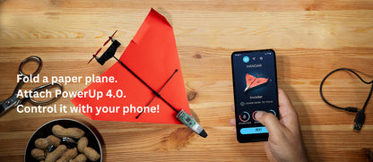 PowerUp 4.0 Smartphone-Controlled Motorized Paper Airplane