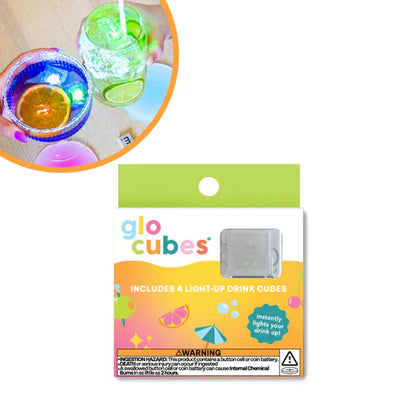 Glo Cubes Light-Up Drink Cubes - Multicolored 4 Pack