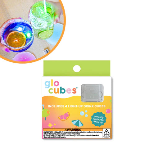 Glo Cubes Light-Up Drink Cubes - Multicolored 4 Pack