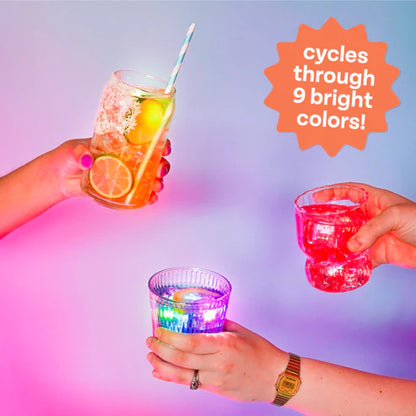 Glo Cubes Light-Up Drink Cubes - Multicolored 4 Pack