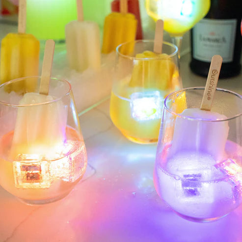Glo Cubes Light-Up Drink Cubes - Multicolored 4 Pack