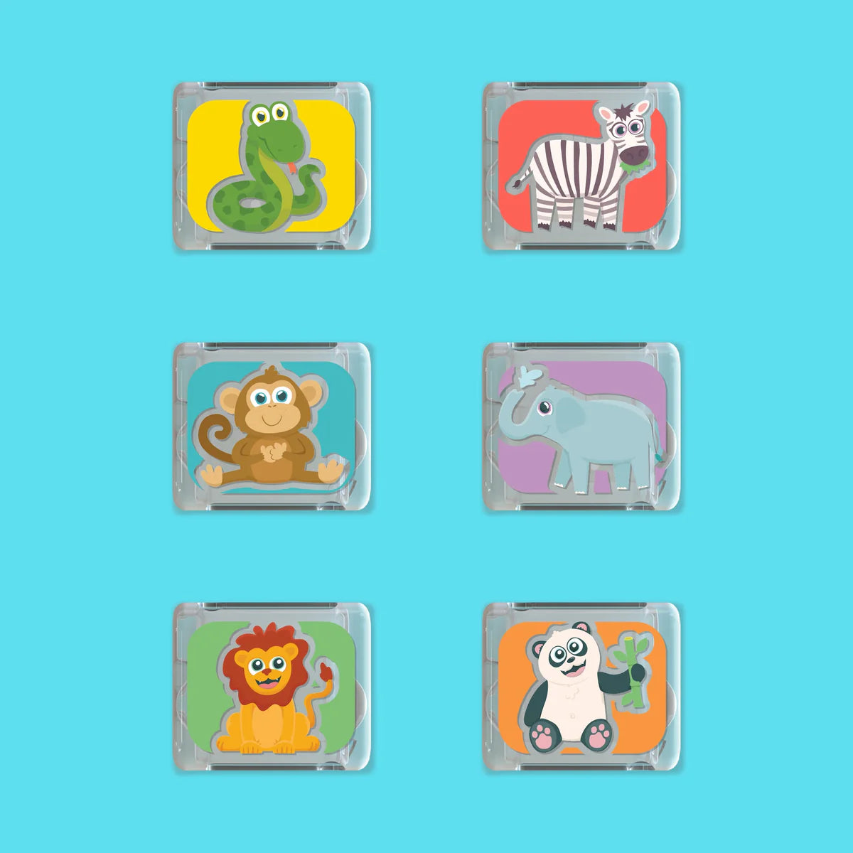 Glo Cubes Zoo Light-Up Cubes 6-Pack