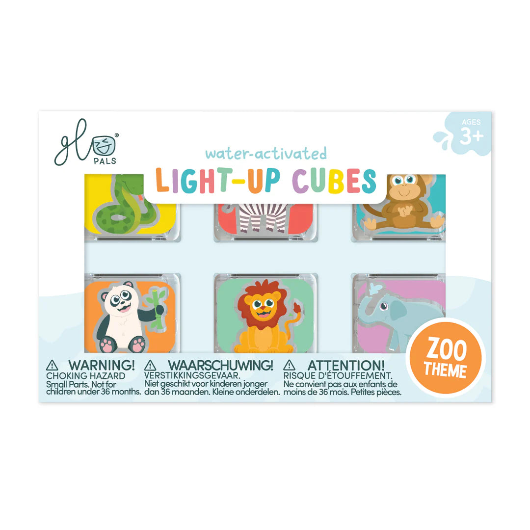 Glo Cubes Zoo Light-Up Cubes 6-Pack