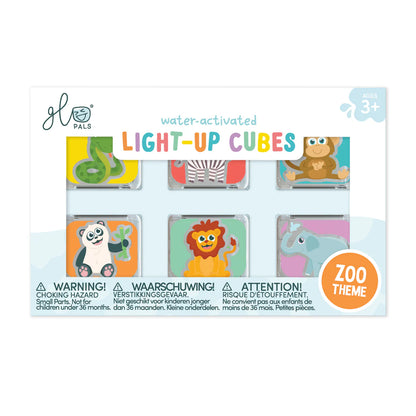 Glo Cubes Zoo Light-Up Cubes 6-Pack