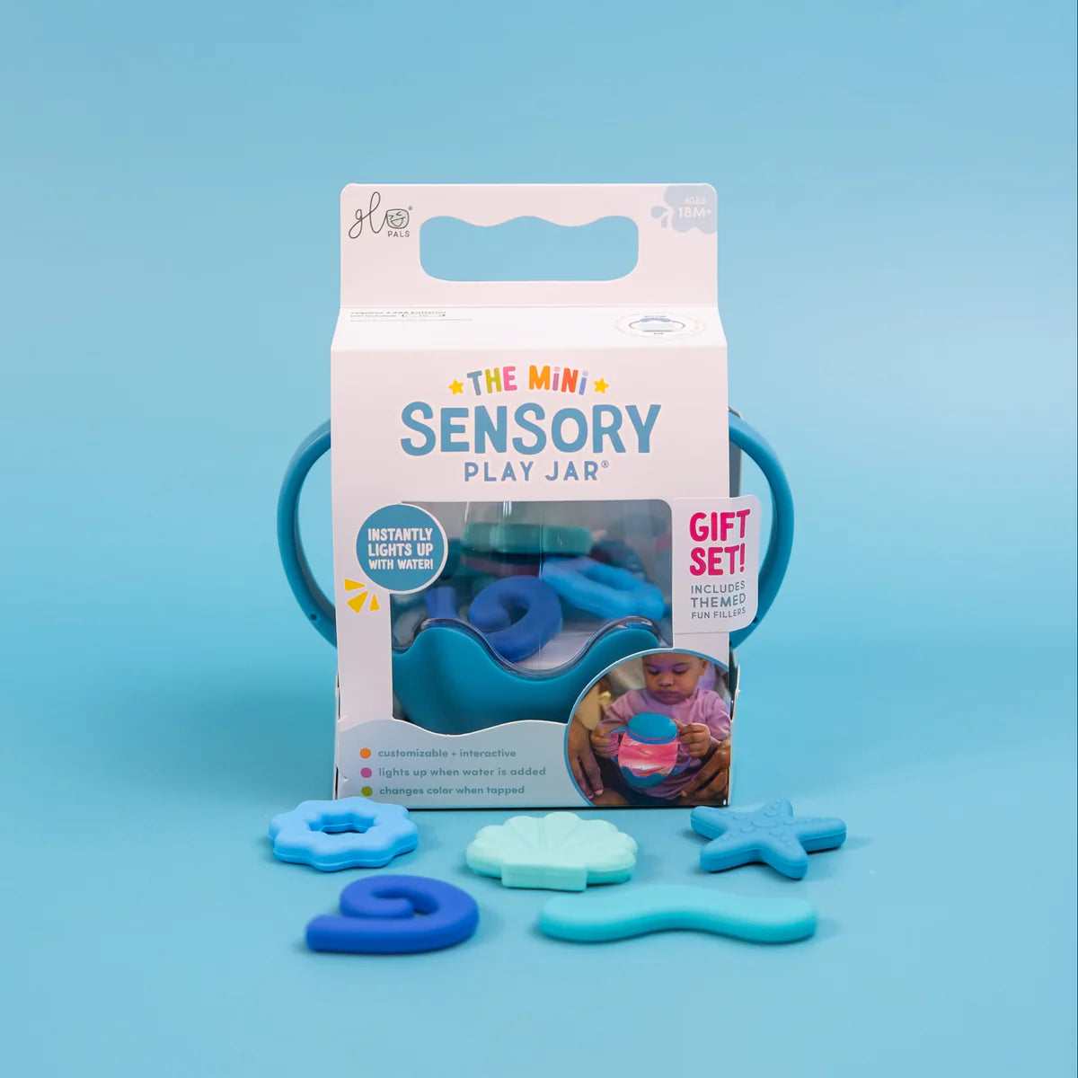 Glo Pals® Mini Sensory Play Jar Gift Set - Blue Lagoon