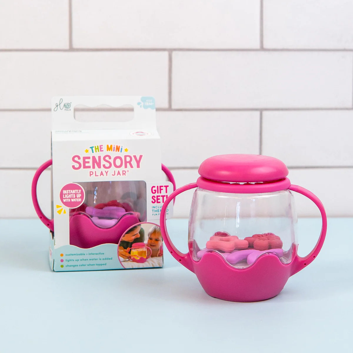 Glo Pals® Mini Sensory Play Jar Gift Set - Pink/Gumdrop