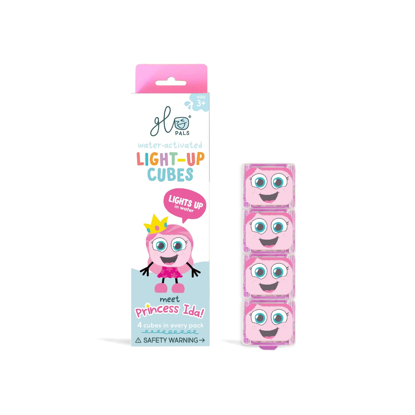 Glo Pals® Original Light-Up Cubes 4-Packs - Princess Ida - Pink