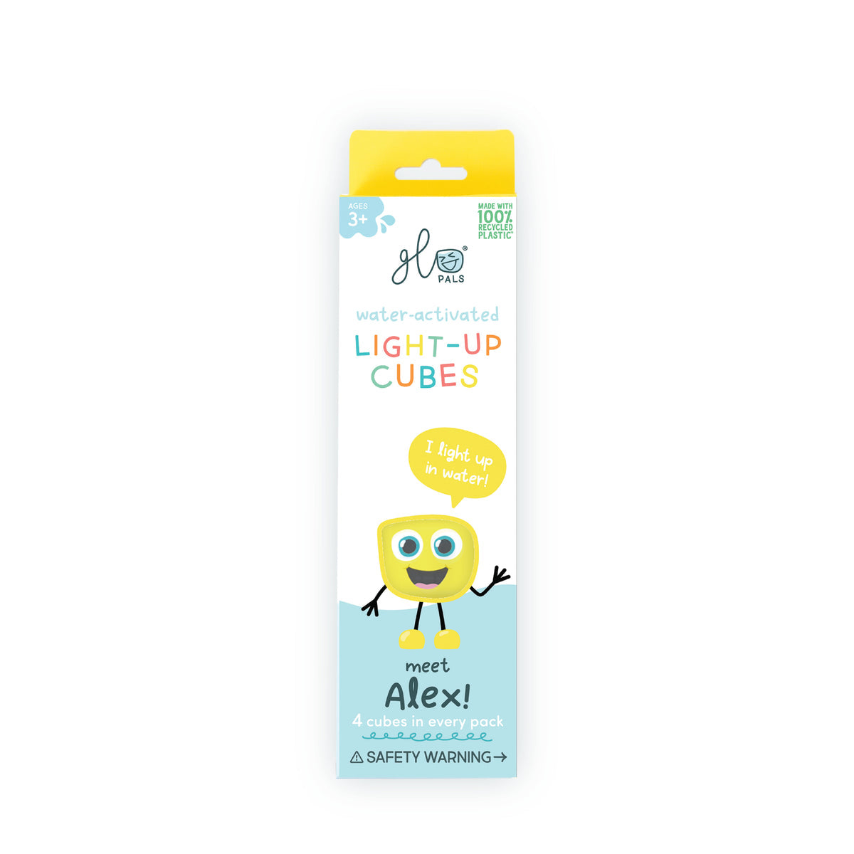 Glo Pals® Original Light-Up Cubes 4-Packs - Alex – Yellow