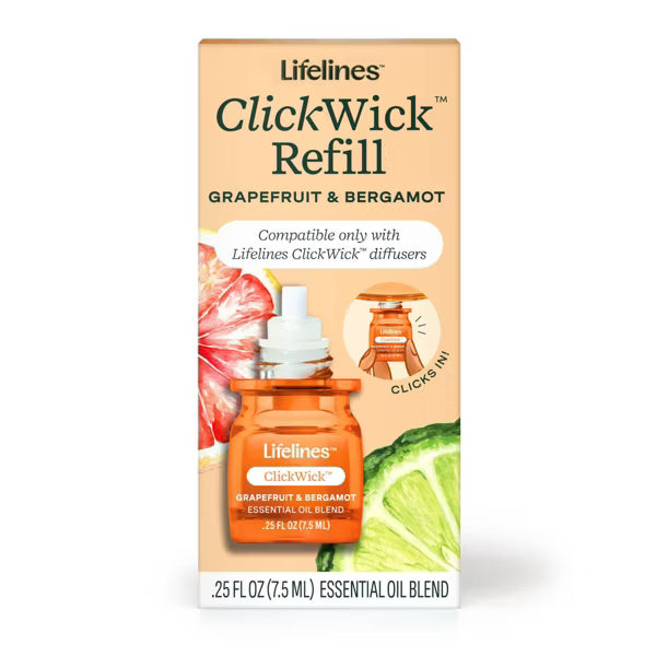 Lifelines® ClickWick™ Citrus Grove Refill - Grapefruit & Bergamot - For Candle/Plant/Shower Diffusers (Copy) (Copy)