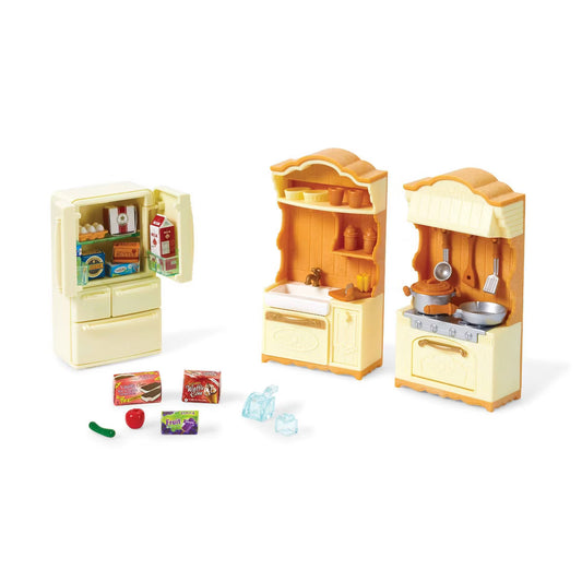 Calico Critters Kitchen Play Set – 37-Piece Furniture Set