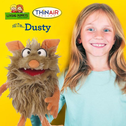 Living Puppets: Dusty The Friendly Monster - 14"Plush Hand Puppet
