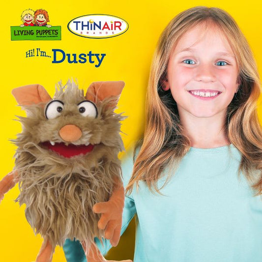 Living Puppets: Dusty The Friendly Monster - 14"Plush Hand Puppet
