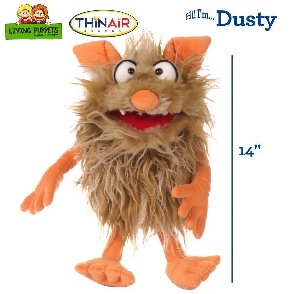 Living Puppets: Dusty The Friendly Monster - 14"Plush Hand Puppet