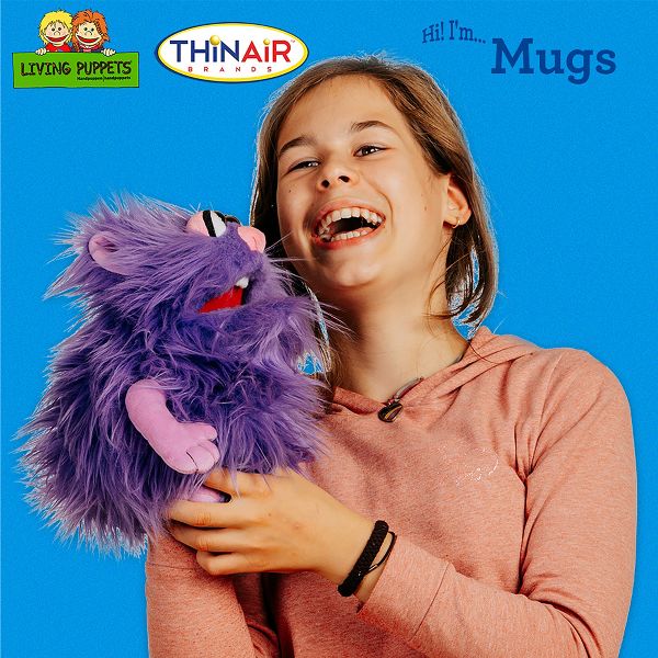 Living Puppets: "Mugs" 12" Friendly  Purple Monster