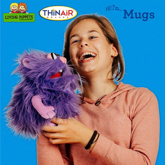 Living Puppets: "Mugs" 12" Friendly  Purple Monster