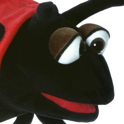 Living Puppets: Trudy The Ladybug - 11" Red-Black Plush Hand Puppet, Handmade