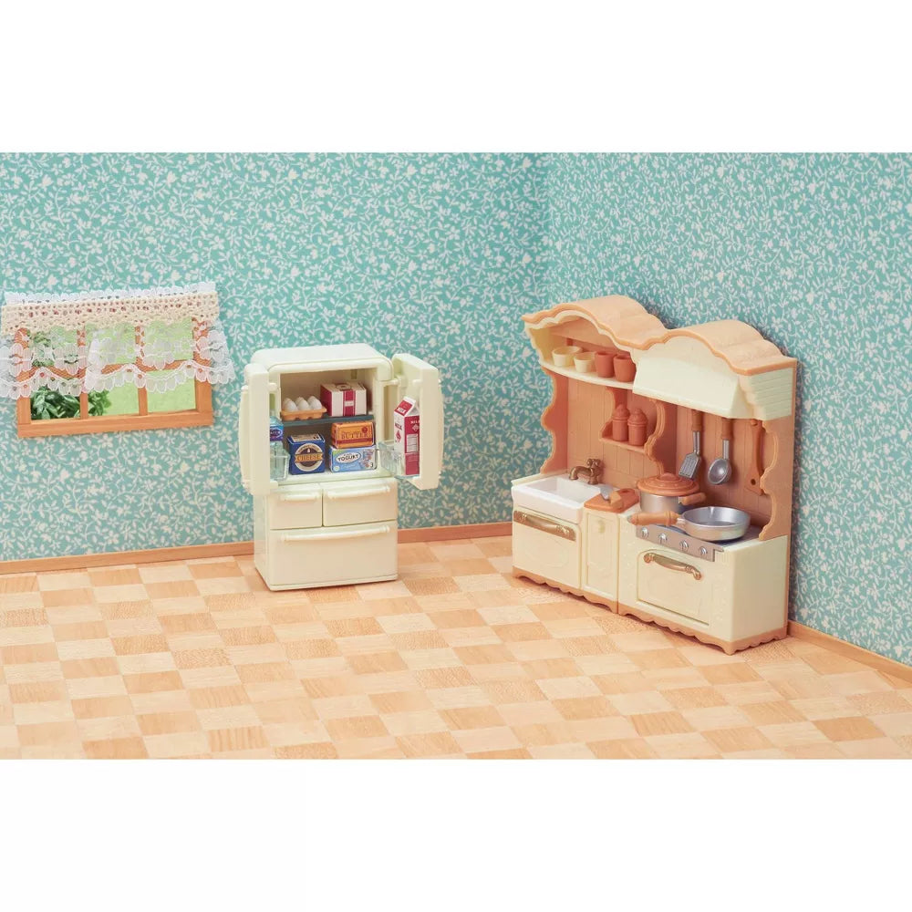 Calico Critters Kitchen Play Set – 37-Piece Furniture Set