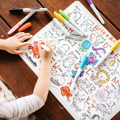 Reusable Silicone Activity Mat - Into the Wild Classic Coloring & Doodle Mat