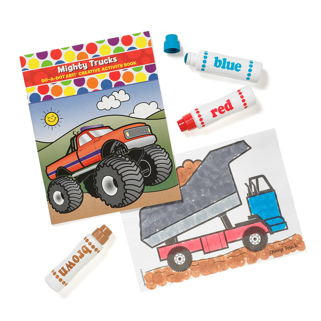 DO•A•DOT ART!  Mighty Trucks Creative Activity Book