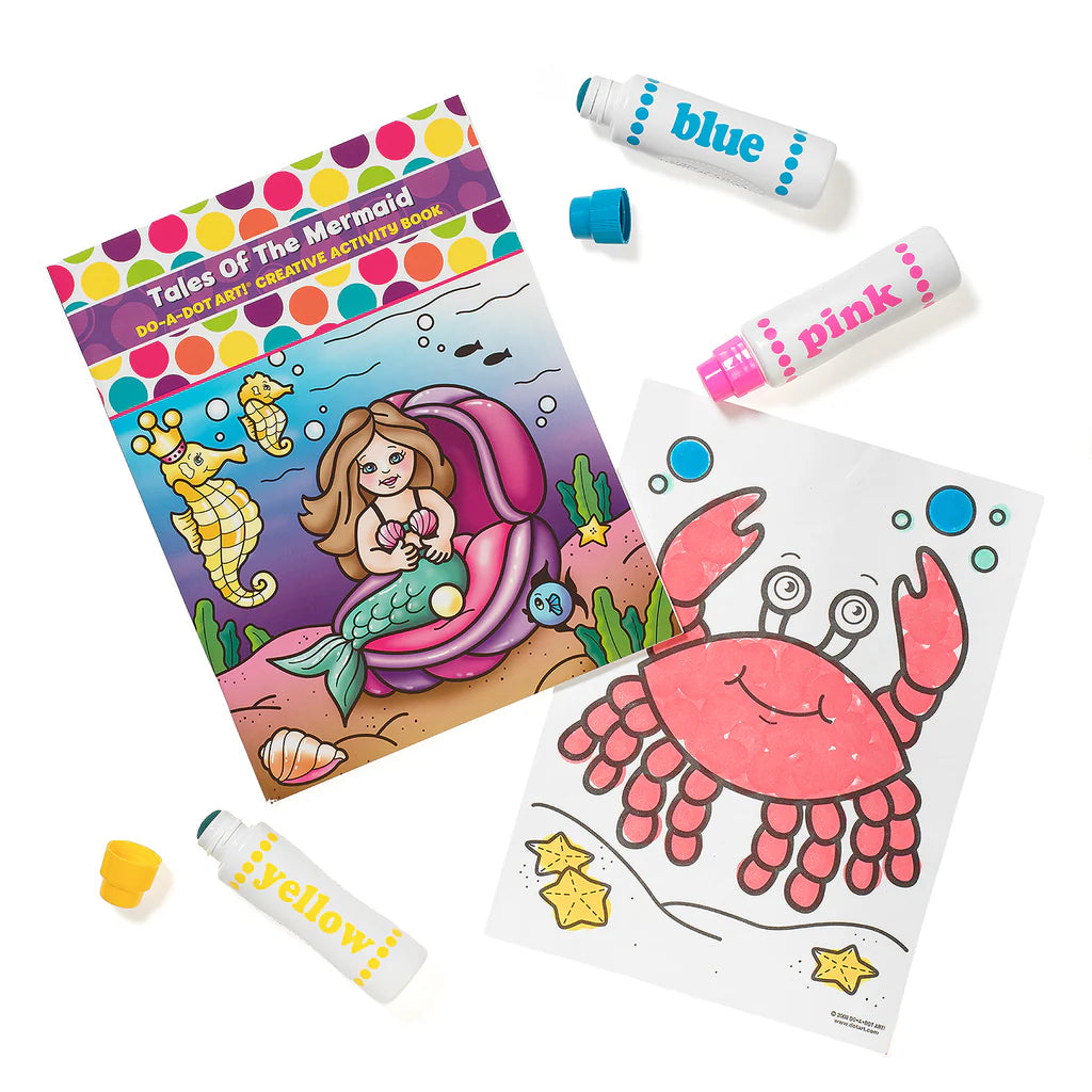 DO•A•DOT ART!  Tales of the Mermaid Activity Book – Ocean-Themed Dot Marker Coloring Book