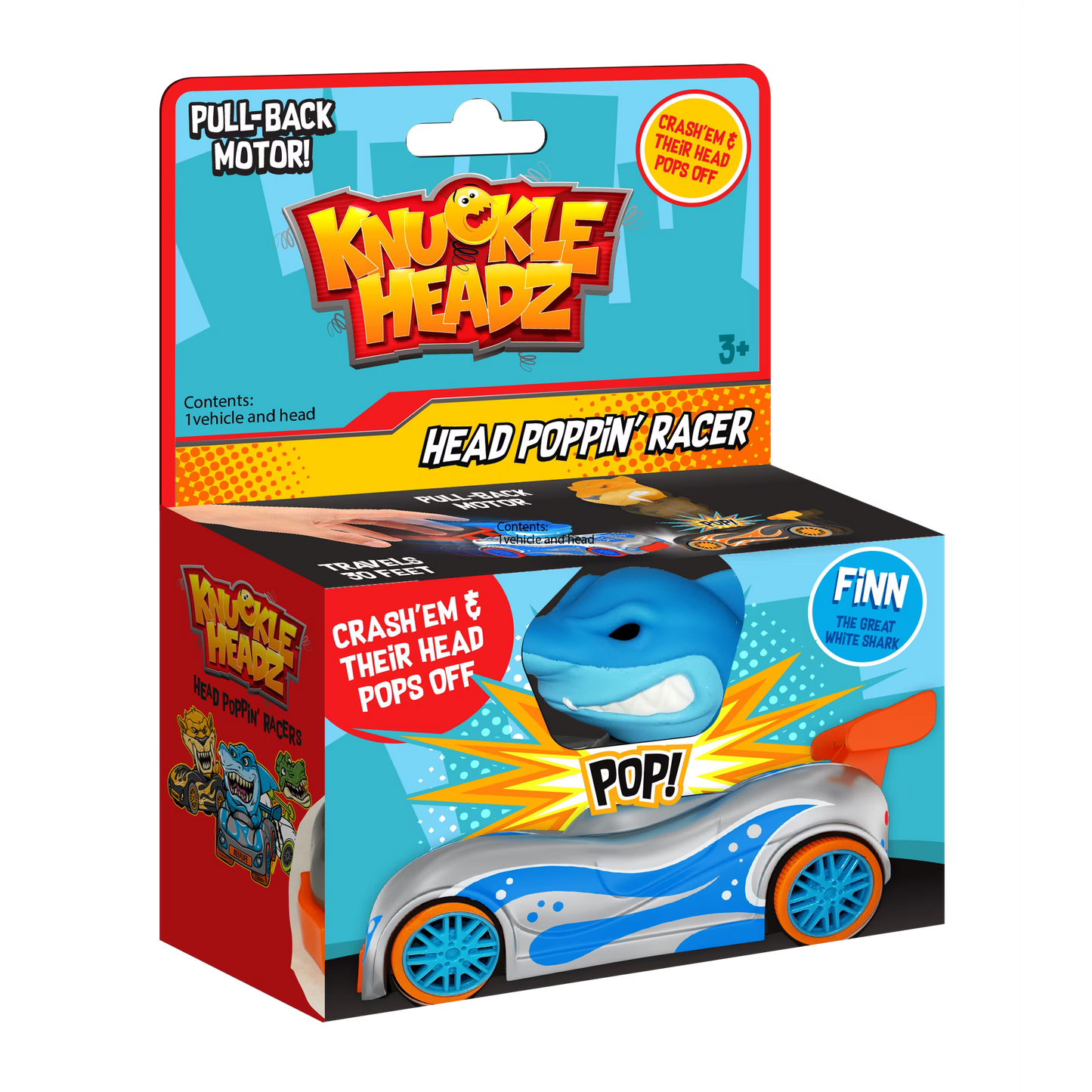 Knuckle-Headz Head Poppin' Car (Shark)