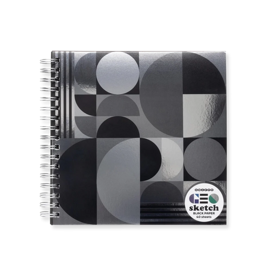 Geo Sketchbook - Black Paper 40 Pages