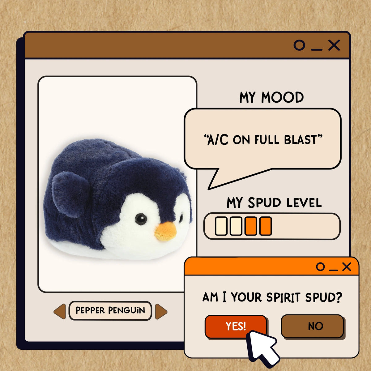 Spudsters Pepper Penguin – 11" Penguin Plush