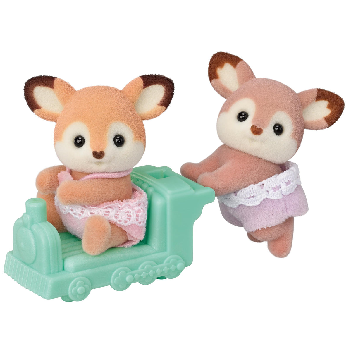 Calico Critters Deer Twins – Baby Figure Set with Pushcar