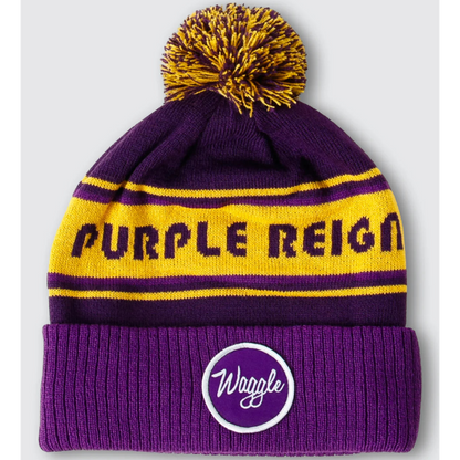 Waggle Pom Beanie - Purple Reign