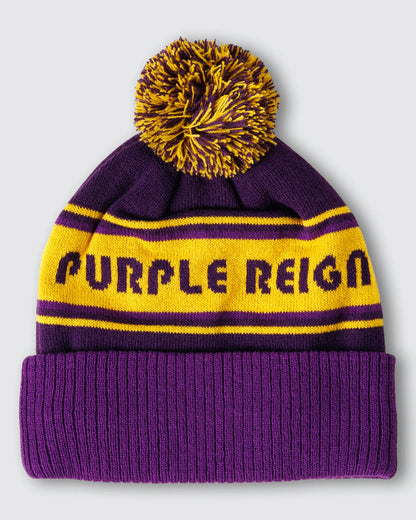Waggle Pom Beanie - Purple Reign
