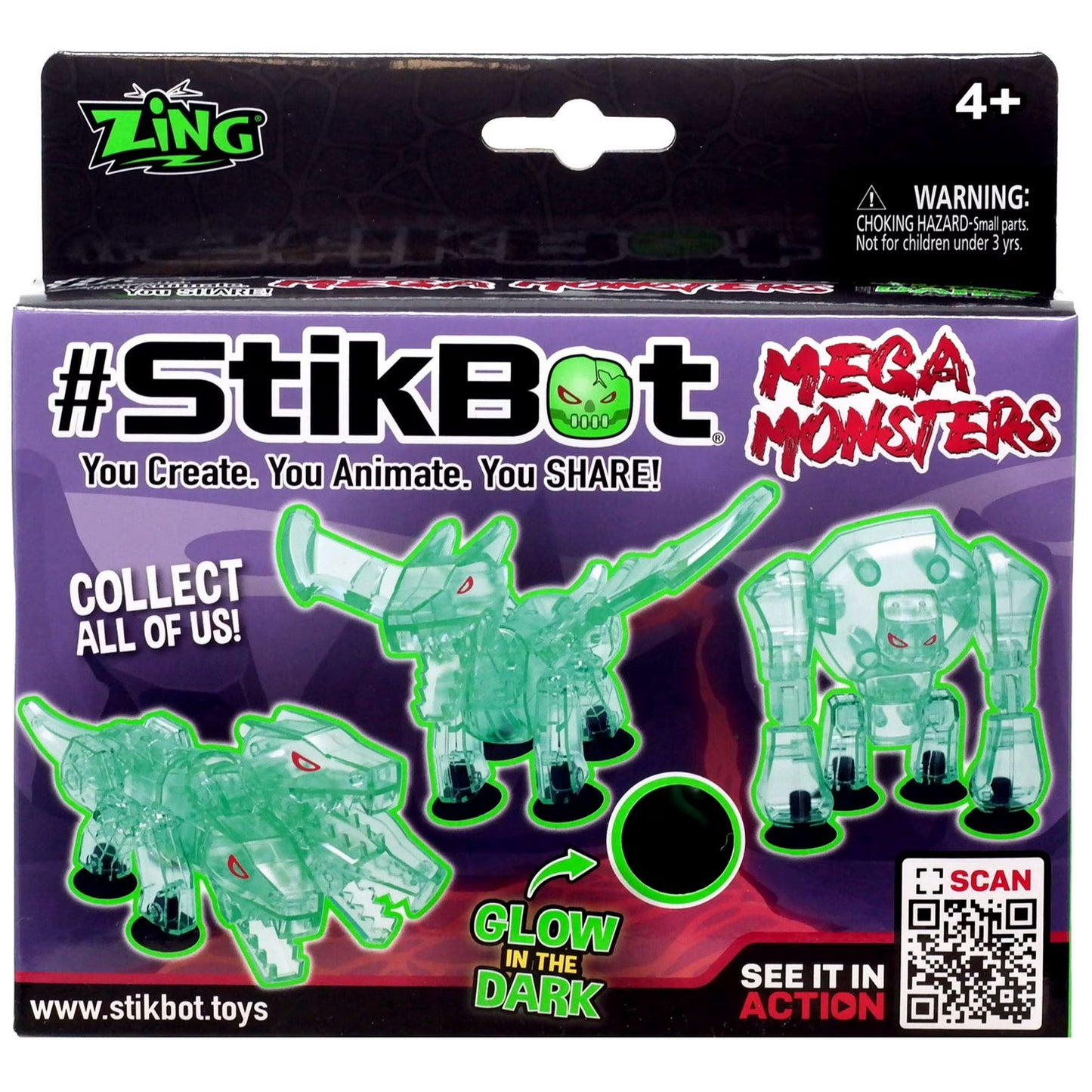 Stikbot Mega Monster Mystery Pack - Glow in the Dark