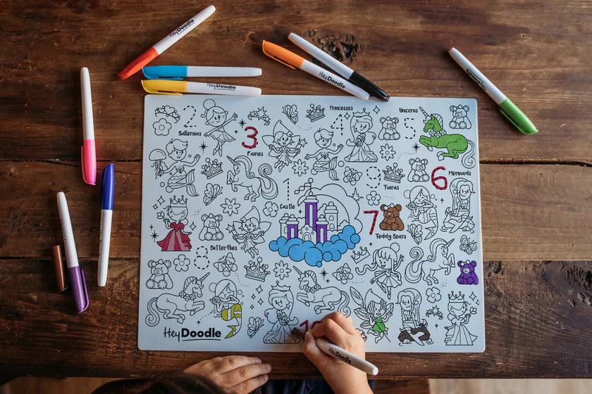 Reusable Silicone Activity Mat - Sugar & Spice Classic Coloring & Doodle Mat
